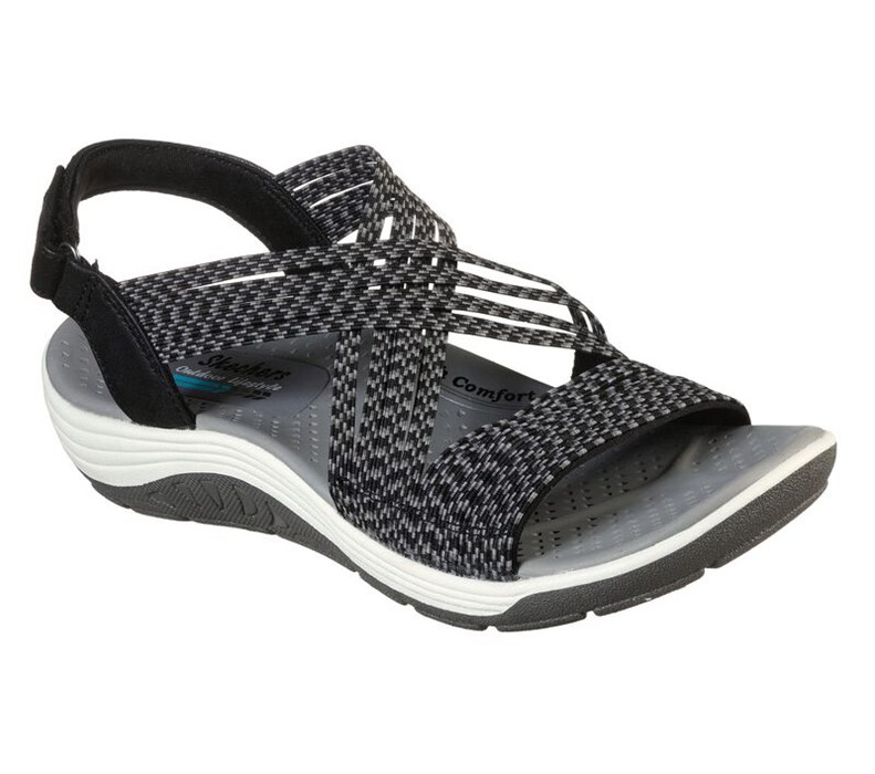 Skechers Dam Svarta Sandaler - Reggae Cup - Oh, Snap! - Sverige (WXTQI-3620)